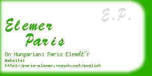 elemer paris business card